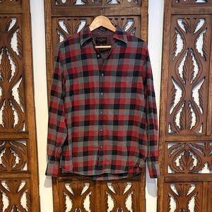 Black Brown 1826 Red and Black Checkered Shirt